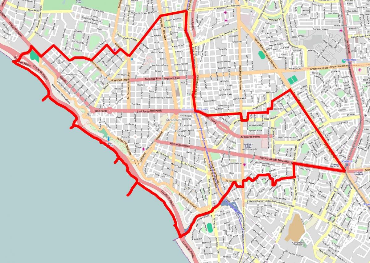 Lima мирафлорес xəritə