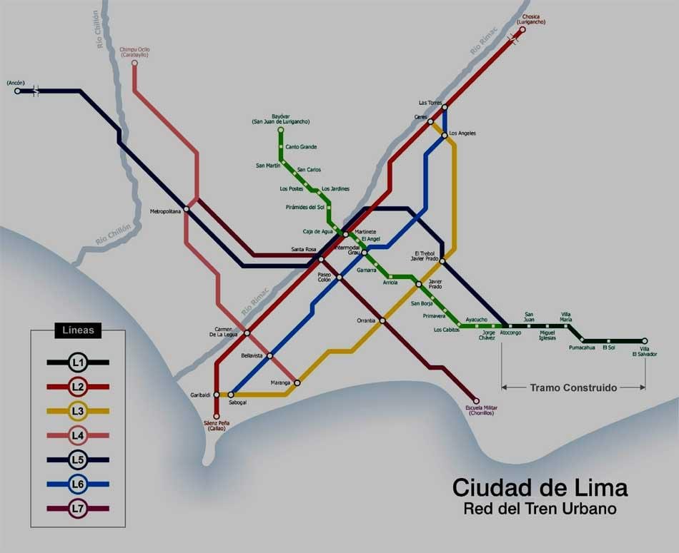 Metro Lima Peru xəritə