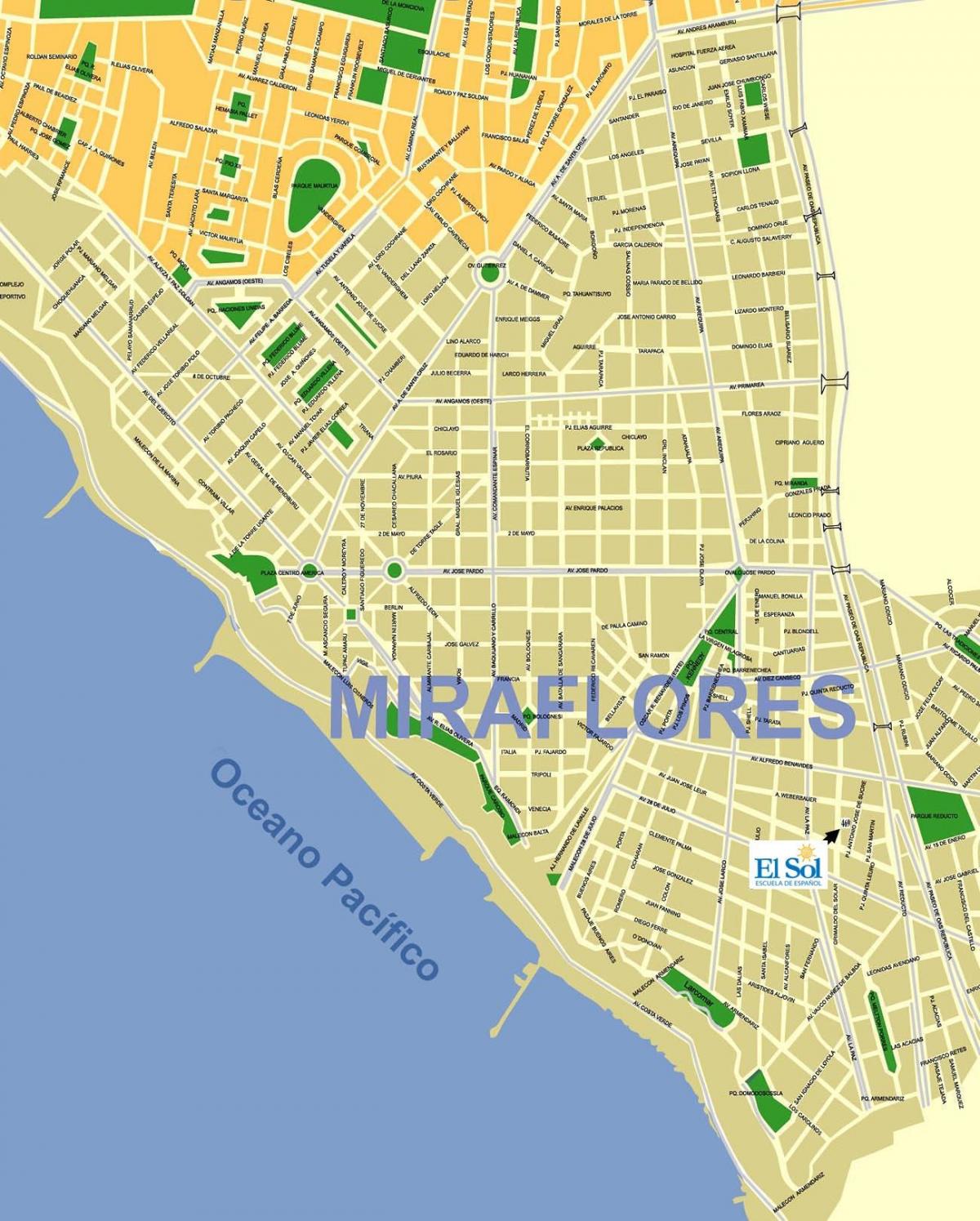 мирафлорес xəritəsi, Lima 