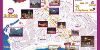 Turizm xəritəsi Lima Peru